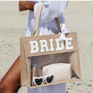 Bride Burlap Tote
